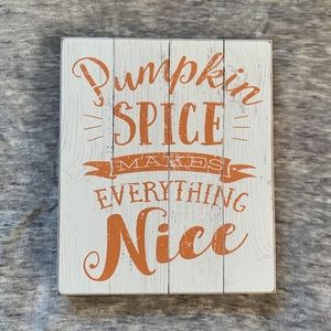 NEW Fall Quote Wood Pumpkin Spice Box Frame Decor
